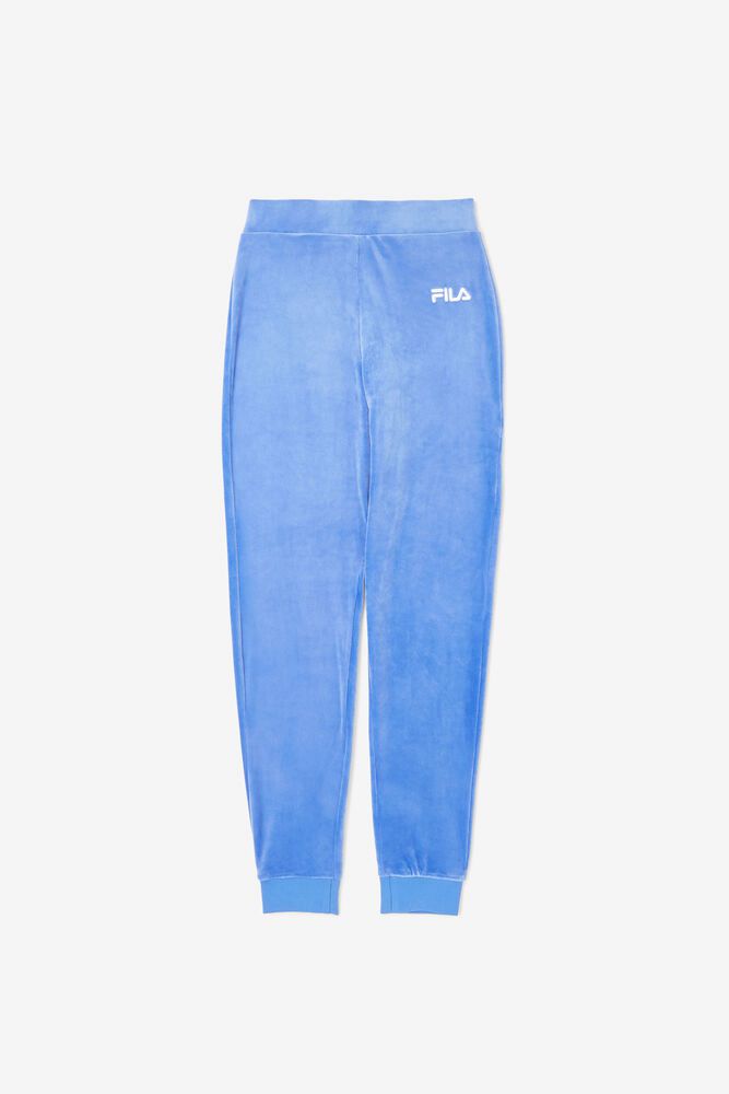 Fila Sara Velour Jogger Pants Blue - Womens - 51429QZEM